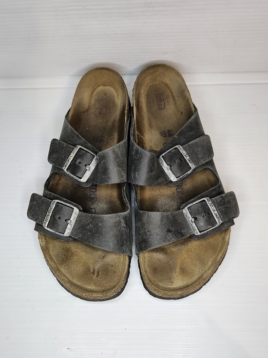 Birkenstock Arizona Men’s Sandals – Soft Footbed, Midnight Blue , Size  44/11US main image 10